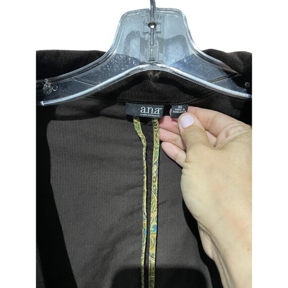 A New Approach Women's Sports Coat Pinstripe Velvety Brown Size 3X - Picture 3 of 5